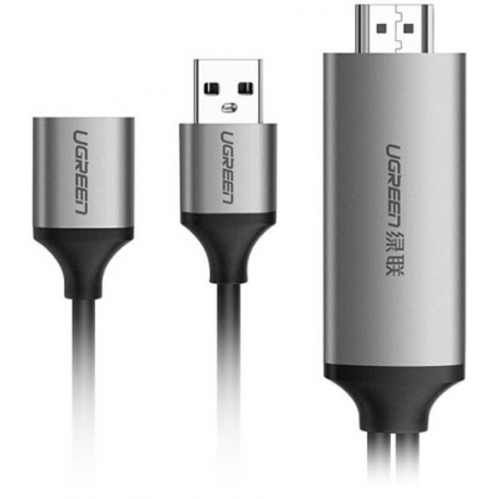 تبدیل USB 2.0 به HDMI با کیفیت 1080p همراه پورت تقویت کننده USB 2.0 یوگرین CM151