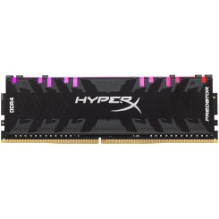 رم دسکتاپ DDR4 کینگستون تک کاناله 4000 مگاهرتز مدل HyperX Predator RGBظرفیت 8 گیگابایت CL19