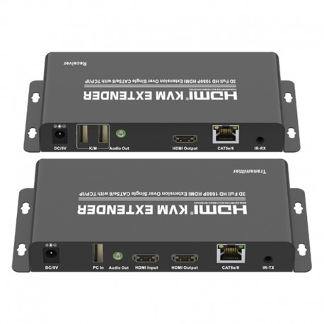 افزایش طول HDMI و USB بر روی کابل شبکه تا 200 متر تی سی تی TC-KEX-200P