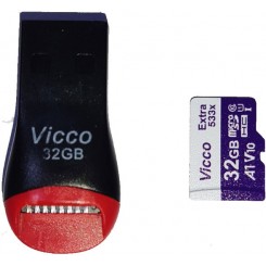 کارت حافظه microSDHC ویکو من مدل Extra 533X کلاس 10 استاندارد UHS-I U1 سرعت 80MBps ظرفیت 32 گیگابایت همراه کارت خوان