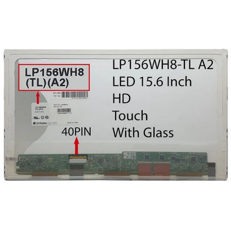 ال ای دی لپ تاپ ال جی 15.6 LP156WH8-TL A2_Touch ضخیم 40 پین به همراه Glass