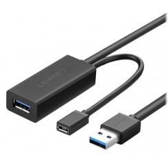 قیمت و کابل افزایش طول USB 3.0 همراه پورت تقویت کننده Micro USB یوگرین 20826 Ugreen US175