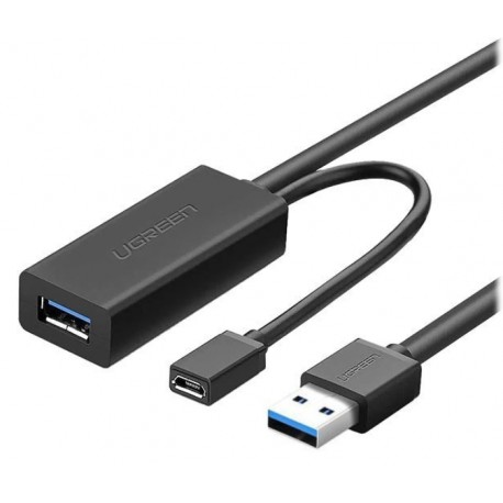 کابل افزایش طول USB 3.0 همراه پورت تقویت کننده Micro USB یوگرین 20826 Ugreen US175