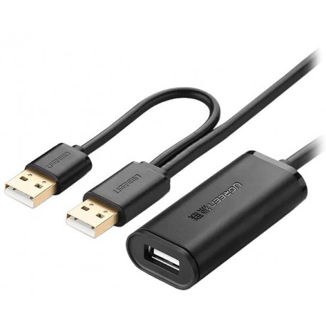 کابل افزایش طول (اکتیو) USB 2.0 همراه پورت تقویت کننده USB 2.0 یوگرین Ugreen US137 20214