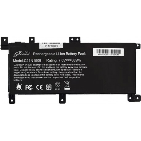 باتری لپ تاپ ایسوس Battery Asus X556 C21N1509_Gimo Plus مشکی داخلی-38 وات ساعت
