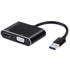 تبدیل USB 2.0 به HDMI و VGA با صدا فرانت FN-U3DVH