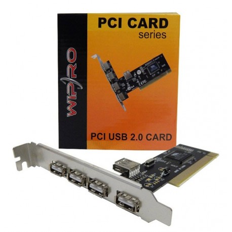 کارت PCI / هاب 4 پورت USB 2.0 پشت کیس ویپرو V-PUSB204P