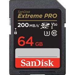 کارت حافظه SD سندیسک SDXC EXTREME PRO 200mbs ظرفیت 64 گیگابایت