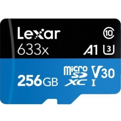 کارت حافظه microSDXC لکسار 633X ظرفیت 256 گیگابایت