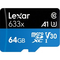 کارت حافظه microSDXC لکسار 633X ظرفیت 64 گیگابایت