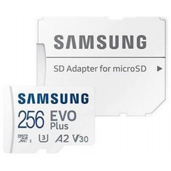 کارت حافظه microSDXC سامسونگ Evo Plus A2 V30 کلاس 10 استاندارد UHS-I U3 سرعت 130MBps ظرفیت 256 گیگابایت به همراه آداپتور SD