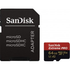 کارت حافظه microSDXC سن دیسک Extreme PRO ظرفیت 64 گیگابایت