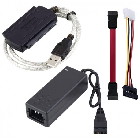 تبدیل USB 2.0 به SATA کی نت Knet K-COU20IDE همراه آداپتور 