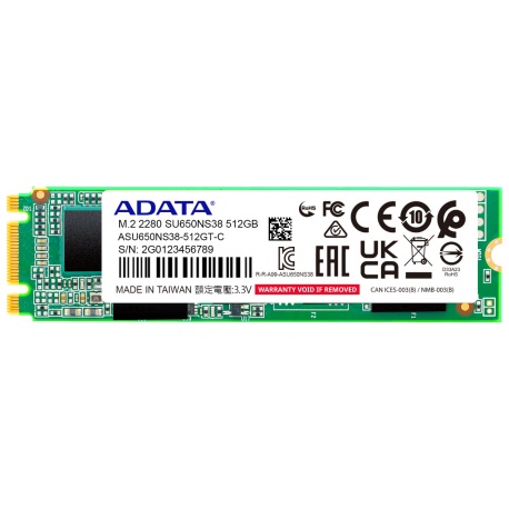 اس اس دی M.2 ای دیتا 512 گیگابایت ADATA SU650