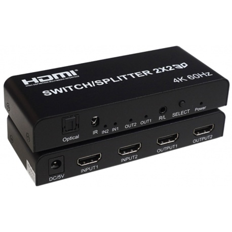 سوییچ اسپلیتر 2 در 2 HDMI کی نت Knet K-SWSP2022