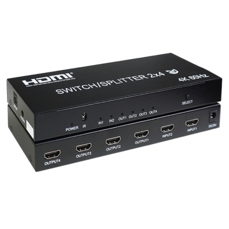 سوییچ اسپلیتر 2 در 4 HDMI کی نت Knet K-SWSP2024