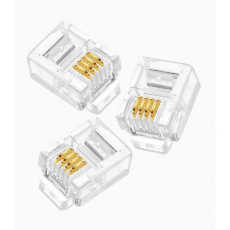 کانکتور Rj11 4Pin کی نت Knet K-NCRJ11200 بسته 100 تایی