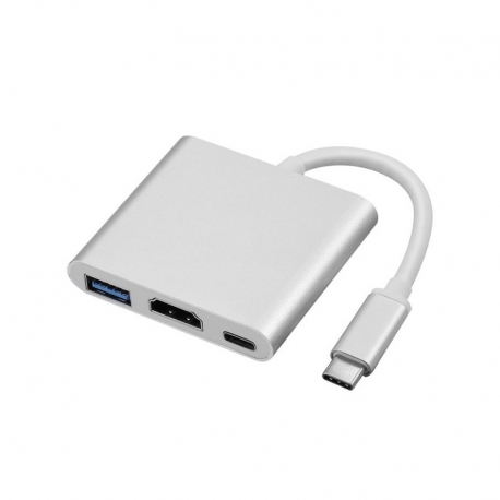 تبدیل USB 3.1 Type C به HDMI و USB 3.1 و Type C با قابلیت PD2.0 فرانت