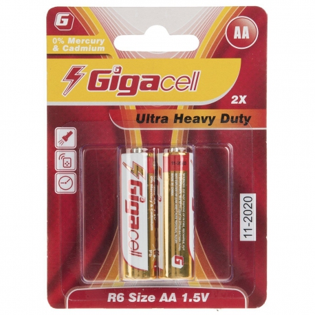 باتری قلمی گیگاسل مدل Ultra Heavy Duty بسته 2 عددی