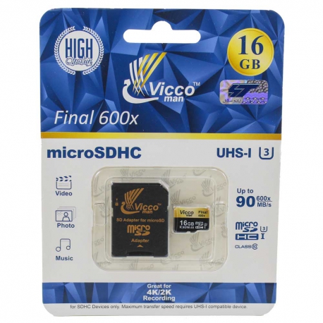 کارت حافظه microSDHC ویکو من 16 گیگابایت 90 مگابایت Vicco man Class10