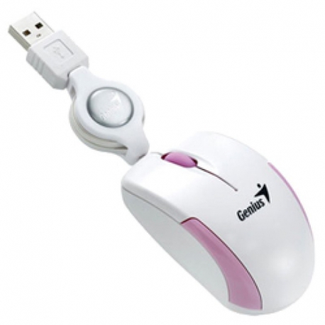 Genius Micro Traveler Mouse - White Pink