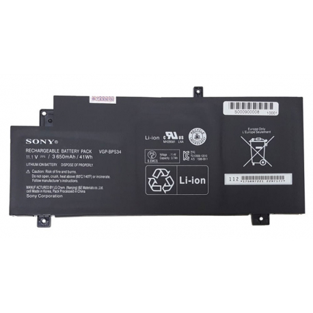 باتری لپ تاپ سونی BPS34-6Cell مشکی-داخلی اورجینال