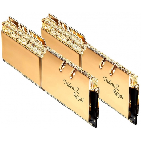 رم دسکتاپ DDR4 جی اسکیل دو کاناله 3200 مگاهرتز مدل Trident Z Royal Gold ظرفیت 32 گیگابایت CL16