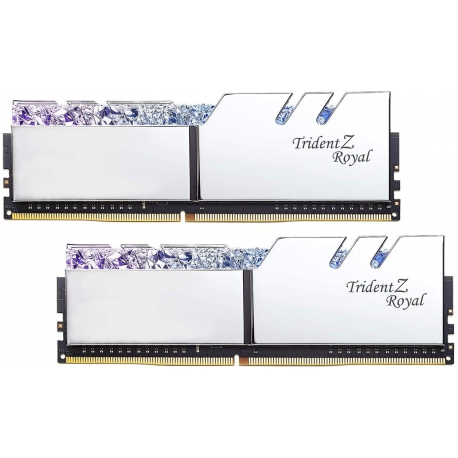 رم دسکتاپ DDR4 جی اسکیل دو کاناله 3200 مگاهرتز مدل Trident Z Royal Silver ظرفیت 32 گیگابایت CL16