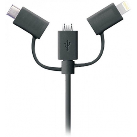 کابل تبدیل USB به Iphone Lightning و Type C و Micro USB فرانت FN-UCLMB100