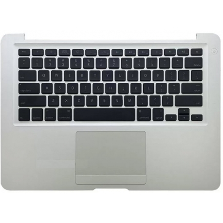 کیبورد لپ تاپ اپل MacBook Air A1237-13 Inch_607-2255-A مشکی با قاب C نقره ای