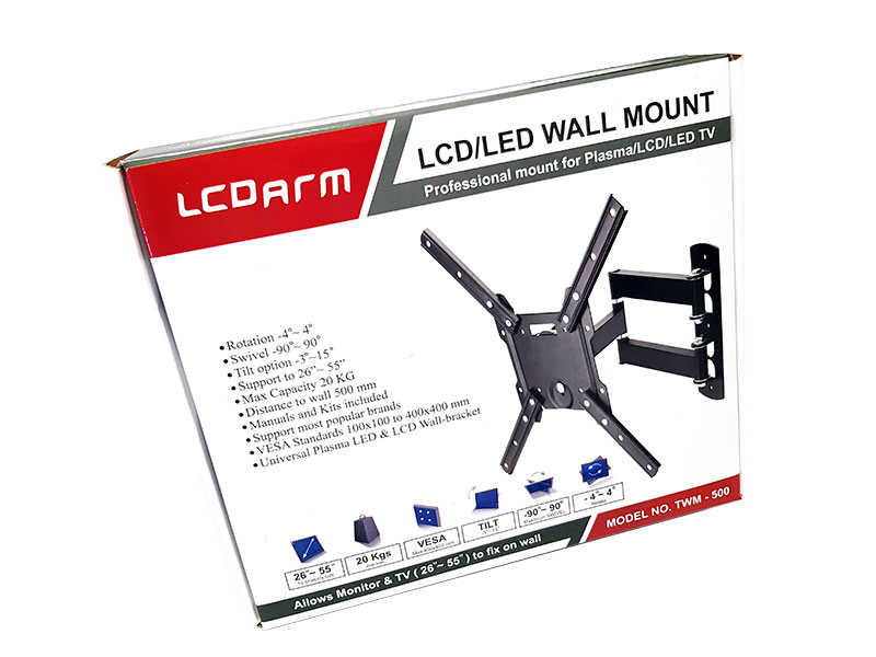 پایه دیواری متحرک LED/LCD مدل TWM-500