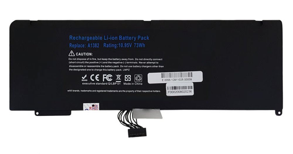 باتری لپ تاپ اپل MacBook Pro A1382-A1286_2011-2012