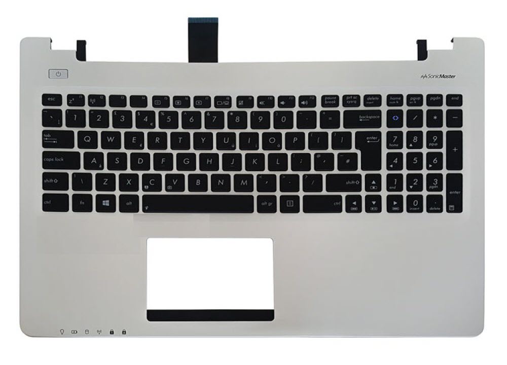 کیبورد لپ تاپ ایسوس S550 مشکی - با قاب C نقره ای