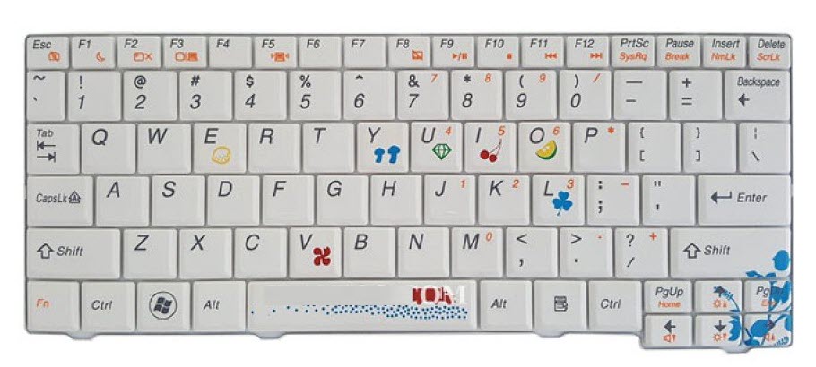 کیبورد لپ تاپ لنوو IdeaPad S10-2 سفید