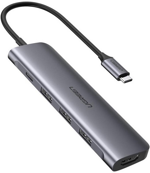 هاب 3 پورت Type C به 3.0 USB با یک پورت HDMI با قابلیت PD یوگرین Ugreen CM136