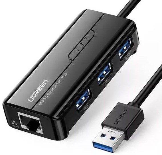 هاب 3 پورت USB 3.0 با پورت LAN یوگرین Ugreen 20265