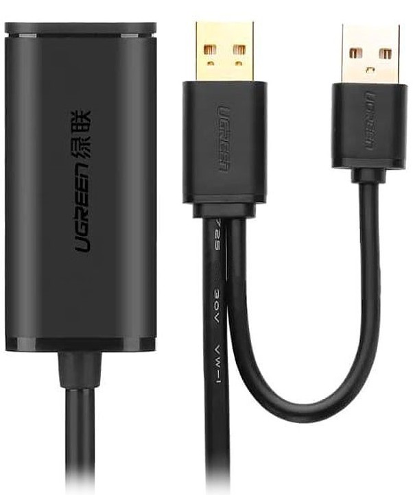 کابل افزایش طول (اکتیو) USB 2.0 همراه پورت تقویت کننده USB 2.0 یوگرین Ugreen US137 20214