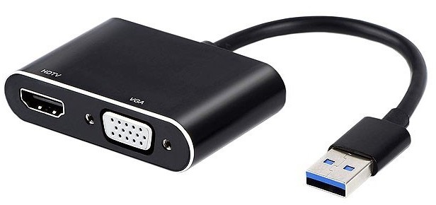 تبدیل USB 2.0 به HDMI و VGA همراه صدا فرانت FN-U3DVH