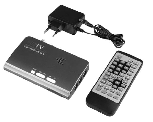 گیرنده دیجیتال مانیتور و تلویزیون DVB-T2 TV Box VGA-AV-HDMI