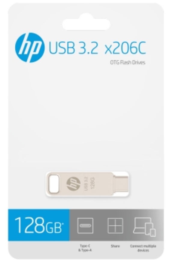 فلش مموری USB 3.2 اچ پی x206c ظرفیت 128 گیگابایت