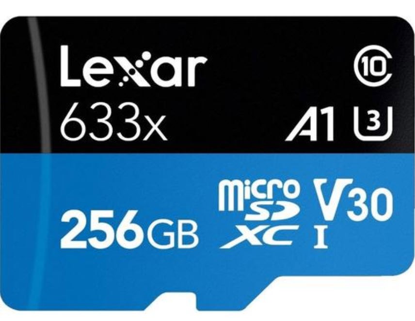 کارت حافظه microSDXC لکسار 633X کلاس 10 استاندارد UHS-I سرعت 95MBps ظرفیت 256 گیگابایت به همراه آداپتور SD