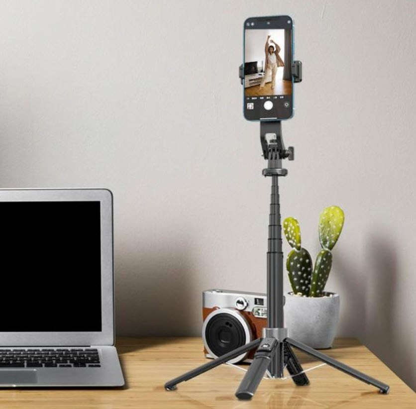 مونوپاد و سه پایه شاتر دار پرودو Porodo Dual Lighting Selfie Stick PD-SLSTL