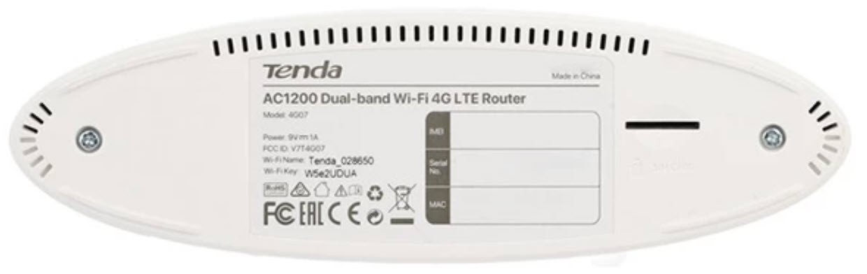 مودم روتر 4G LTE بی سیم و دوباند AC1200 تندا Tenda 4G07