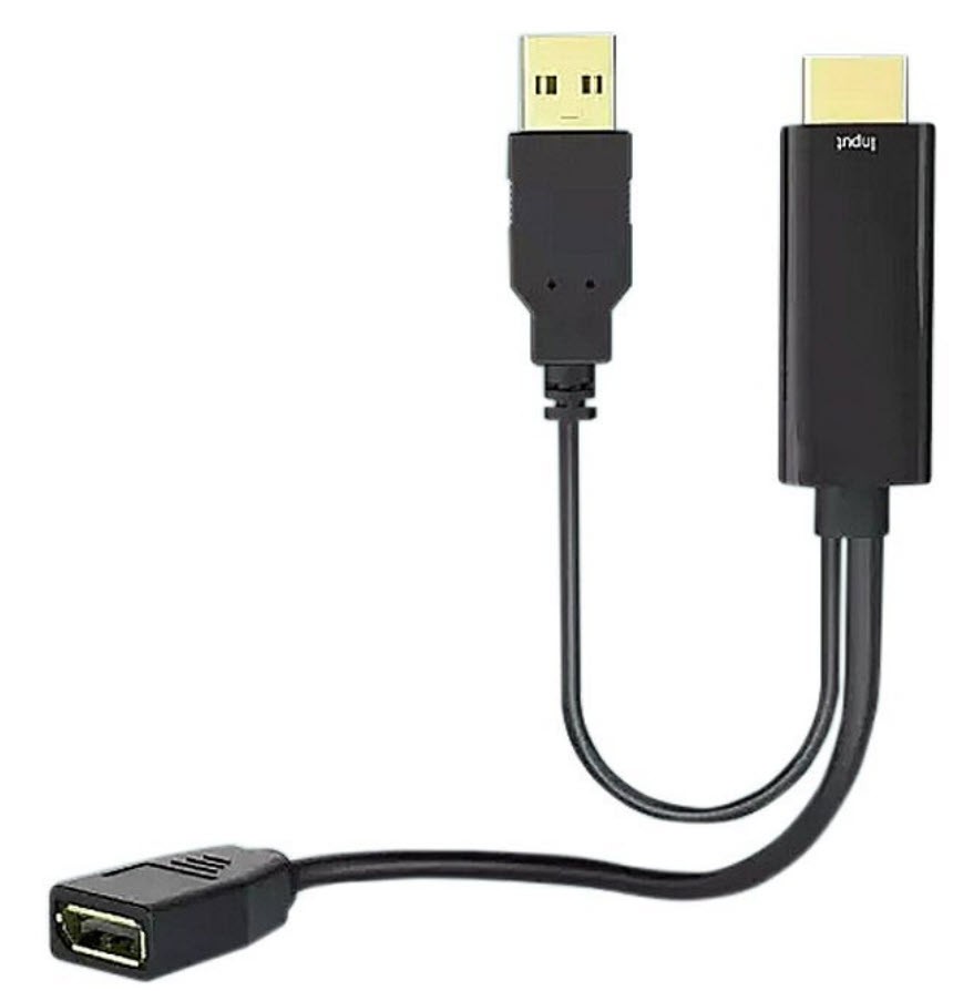 تبدیل HDMI به DisplayPort با رزولوشن 4K همراه پورت تقویت کننده USB 2.0 کی نت K-COHD2DP15