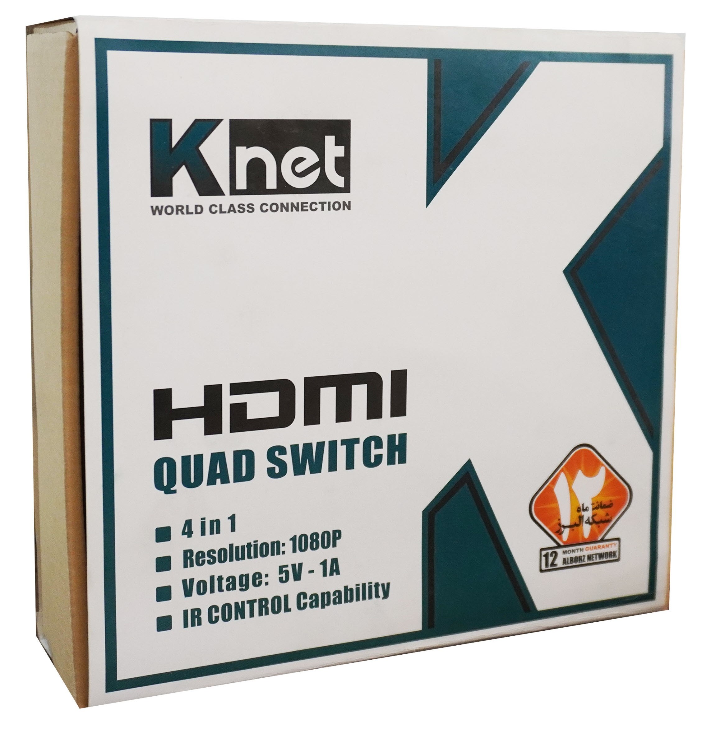 سوئیچ کواد 4 پورت HDMI کی نت Knet K-SWHDQ004