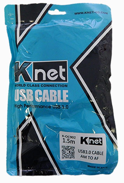 کابل افزایش طول 3.0 USB کی نت 1.5 متری Knet K-OC902