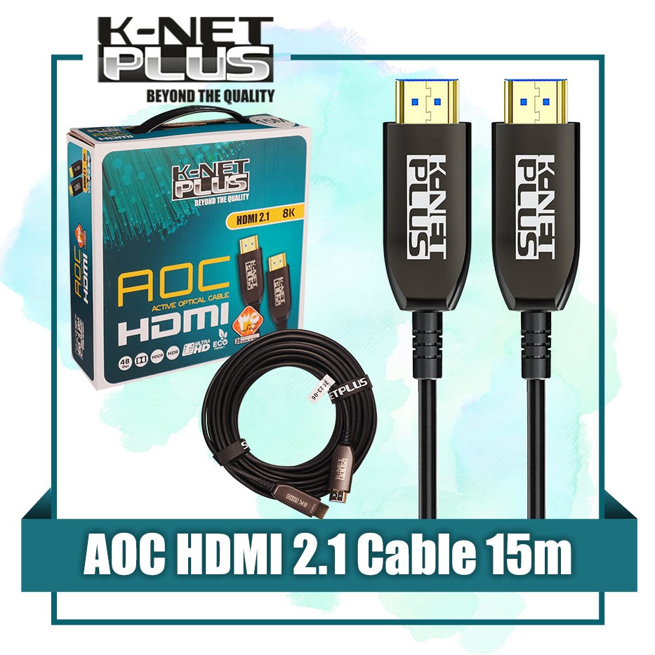 کابل 2.1 HDMI کی نت پلاس 15 متری Knet Plus KP-CHAOC21150 با قابلیت AOC
