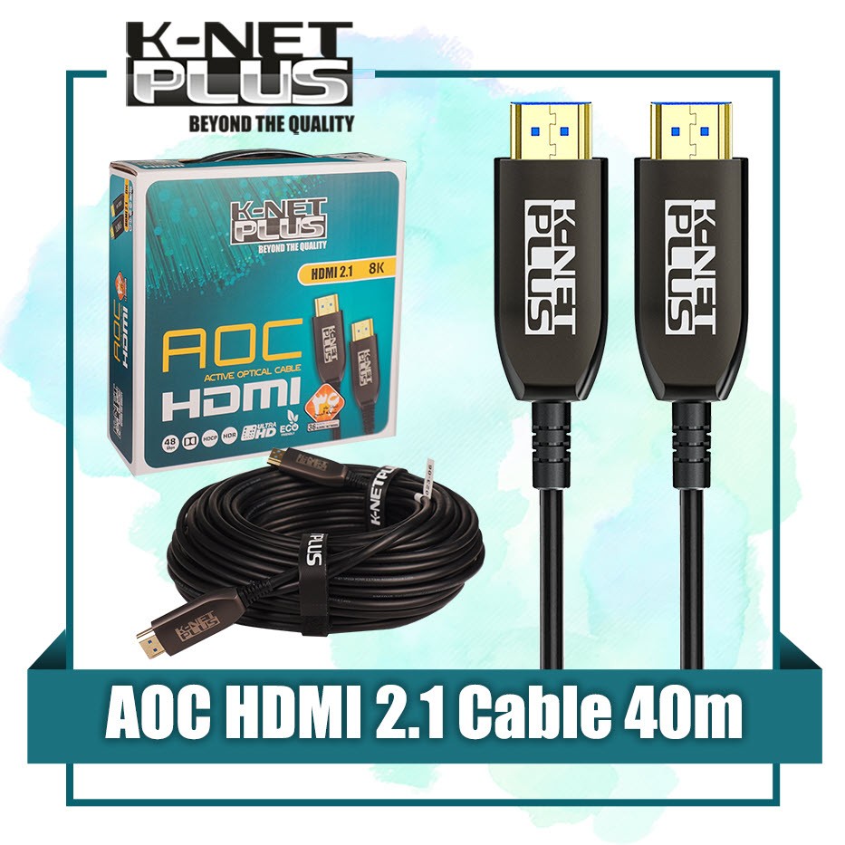 کابل 2.1 HDMI کی نت پلاس 40 متری Knet Plus KP-CHAOC21400 با قابلیت AOC