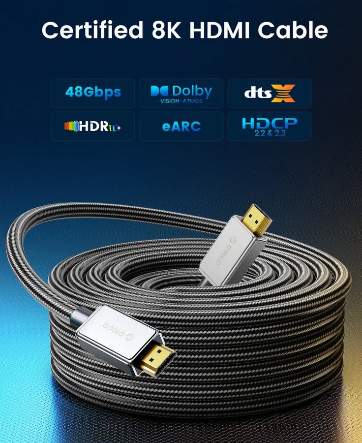 کابل HDMI 2.1 اوریکو 3 متری ORICO H8AY-30