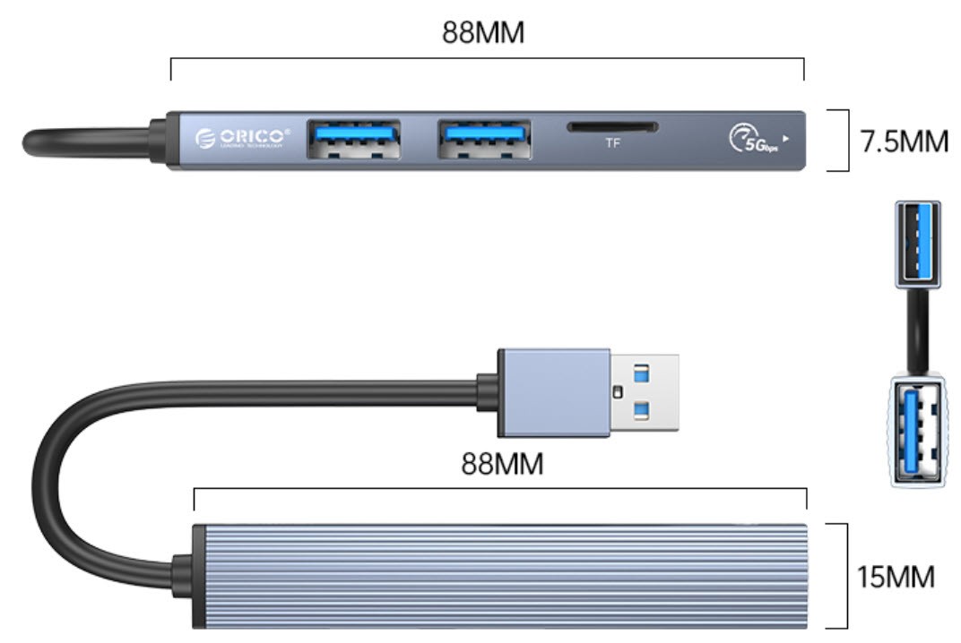 هاب 4 پورت USB اوریکو ORICO AH-A12F